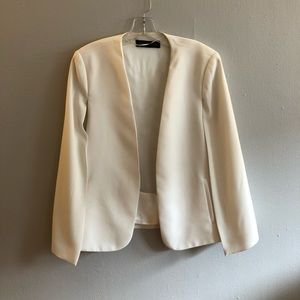 White cape blazer